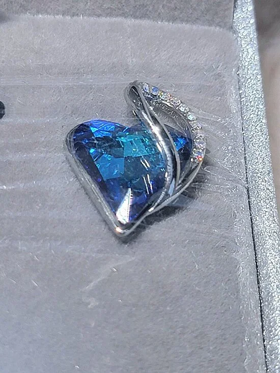 Leafael Infinity Love Heart Birthstone Stud Earrings for Women Bermuda Blue Sept - Picture 7 of 11